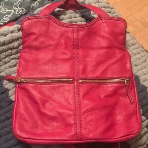 Fossil Pink Leather Women's Bag